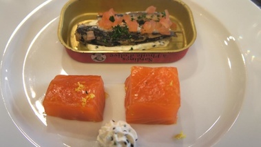 Saumon et sardines marinés