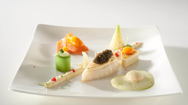 Assiette de poisson de la Norvège