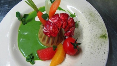 Royale de homard pour salade de homard au jus de blés vert Recette d'Edouard Loubet