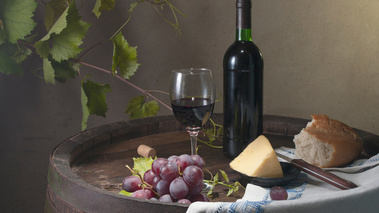 Vin rouge et fromages