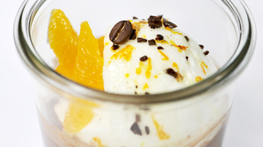 île flottante café-mandarine-chocolat