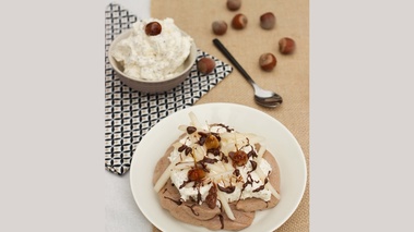 pavlova chocolat poire noisette