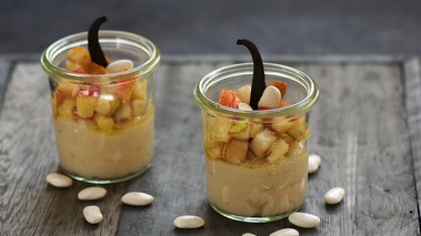 Verrine crème haricots pomme poire