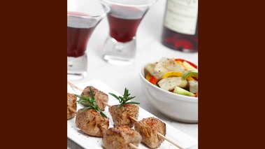 Brochettes de veau marinées