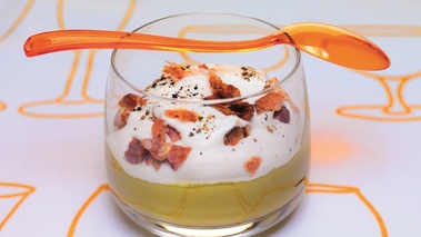 Crème de pois cassés Chantilly de Reblochon