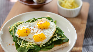 Croque-madame aux épinards 