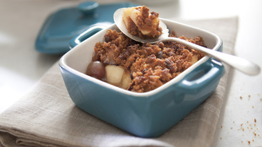 crumble minute aux fruits d'automne et spéculoos