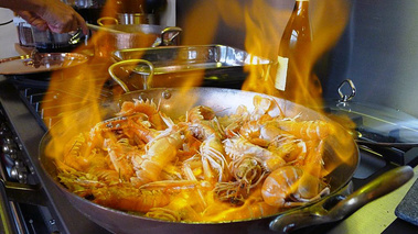 Langoustines - faire flamber