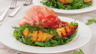 salade nectarines grillées et jambon de parme