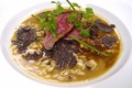 Pigeon roti et risotto crémeux aux truffes