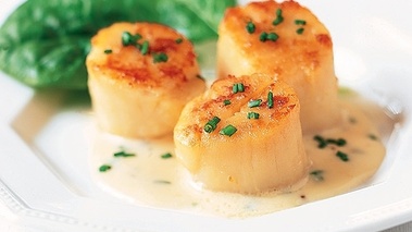 Coquilles Saint-Jacques au cidre