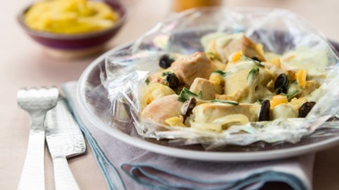 Papillote de volaille aux senteurs de tajine