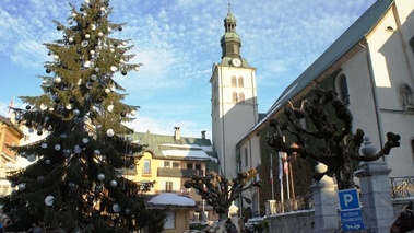 Megève parking traineaux